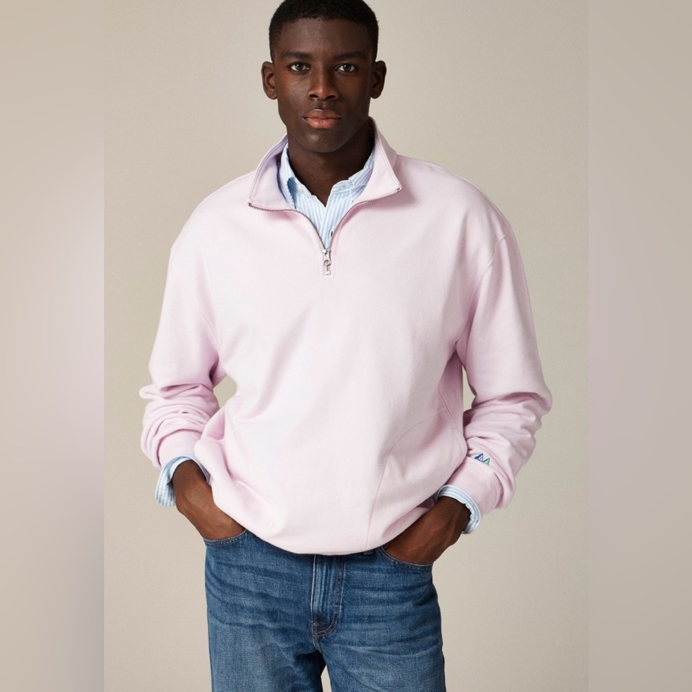 J.Crew Relaxed-fit lightweight french terry quarter-zip sweatshirt